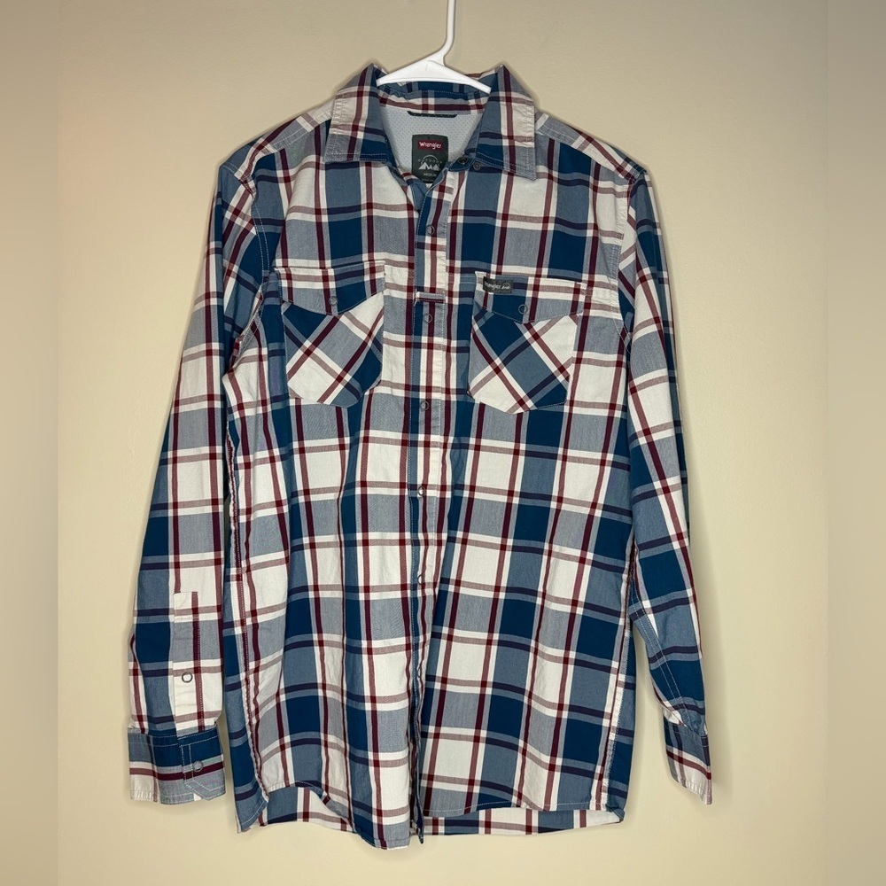 Wrangler Blue and Red Plaid Shirt